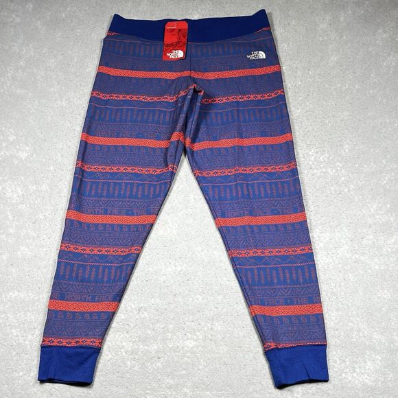 North Face Leggings Pant Womens XL Holiday Nordic Fair Isle Waffle Base Layer - Picture 1 of 13